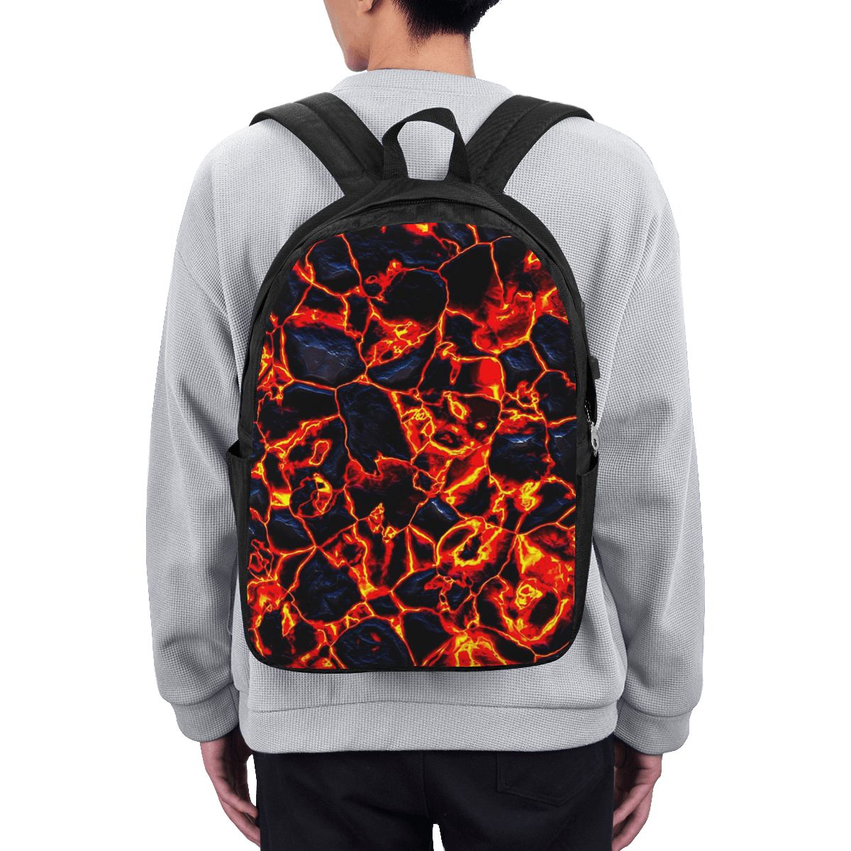 Woman In Bag - Zaino da Viaggio con Design Vulcano