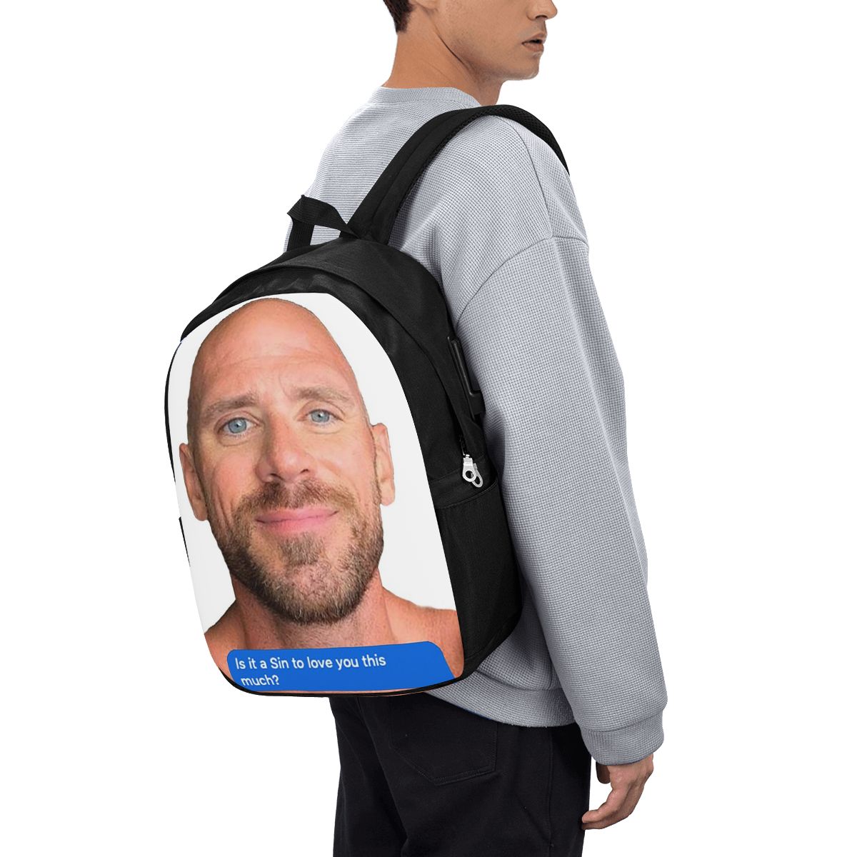 Woman In Bag - Zaino Johnny Sins Flirty Text Bubble,