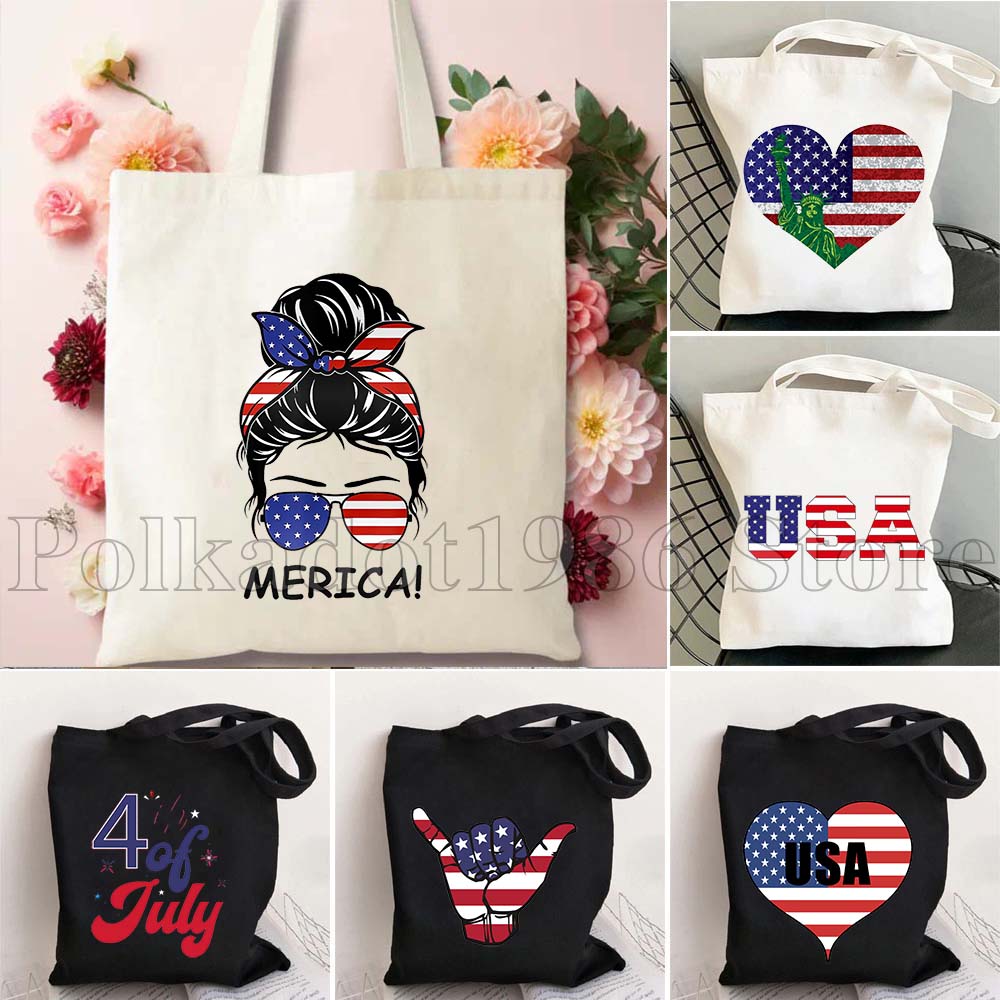 Women Bags Usa - Bandiera americana USA 4 luglio Bandiera