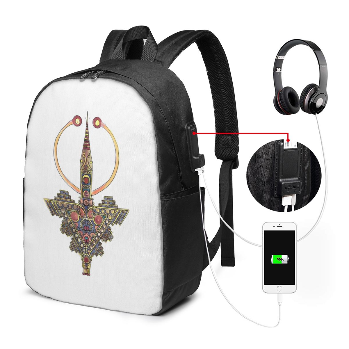 Woman In Bag - Zaino da viaggio Kabyle Jewelry Amazigh
