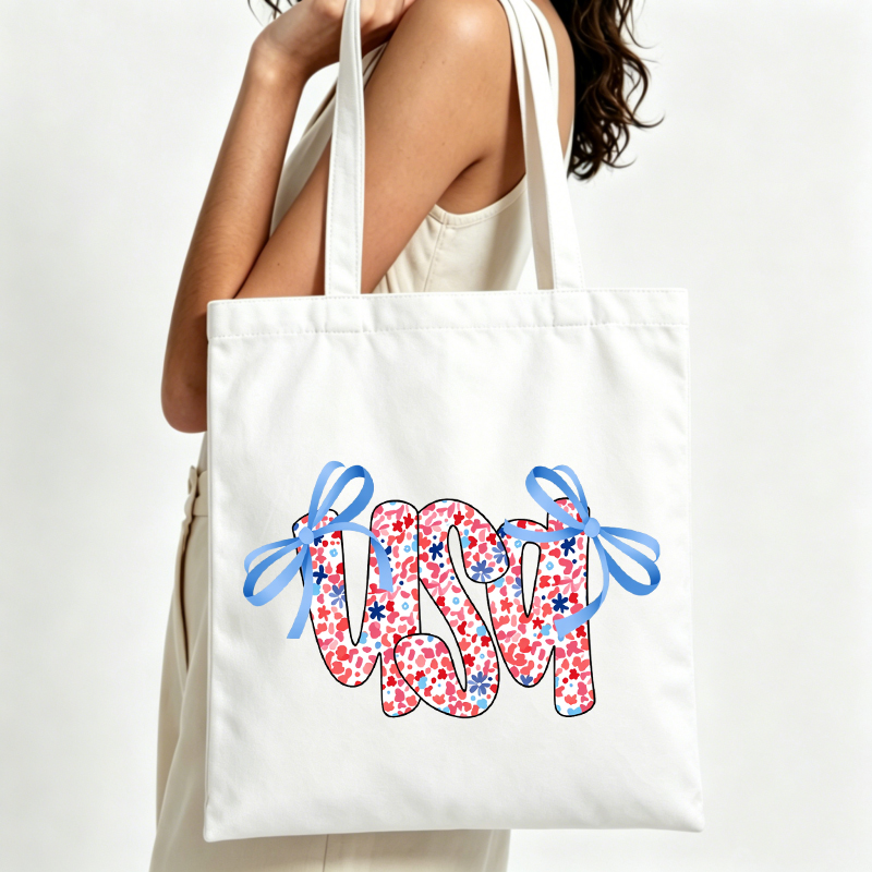 Borsa tote in tela con stampa  - Women Bags Usa recensione e prezzo