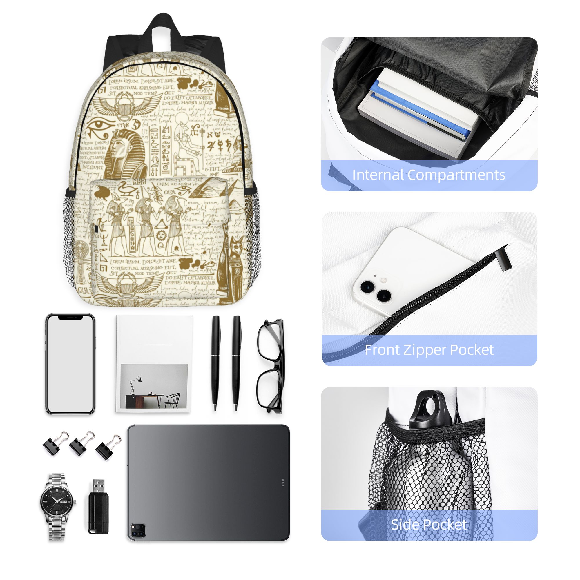Zaino con stampa del dio egizi - Women Bags Egypt Sale recensione e prezzo