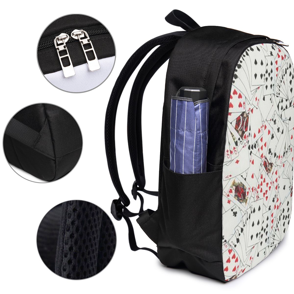 Zaino con stampa di carte da g - Woman In Bag recensione e prezzo