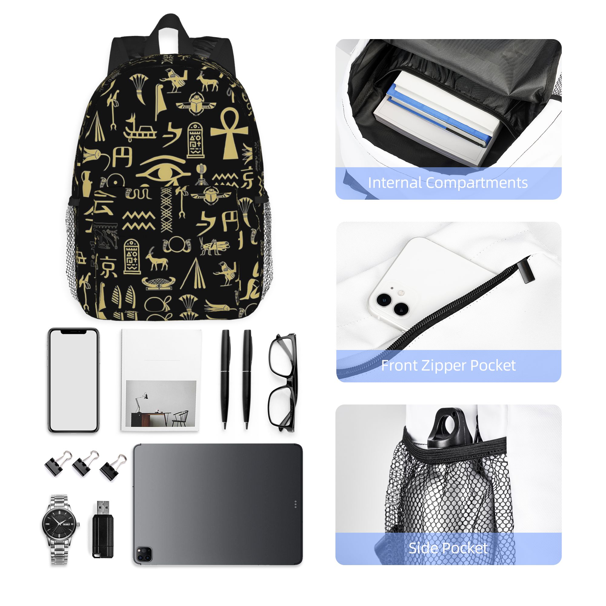 Zaino con stampa del dio egizi - Women Bags Egypt Sale recensione e prezzo