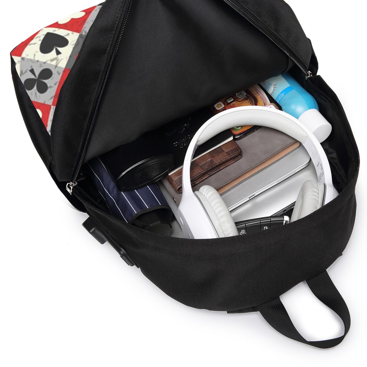 Zaino con stampa di carte da g - Woman In Bag recensione e prezzo