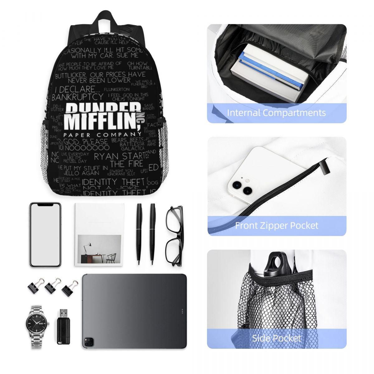 The Office Quotes Dunder Miffl - Women Bags Company recensione e prezzo